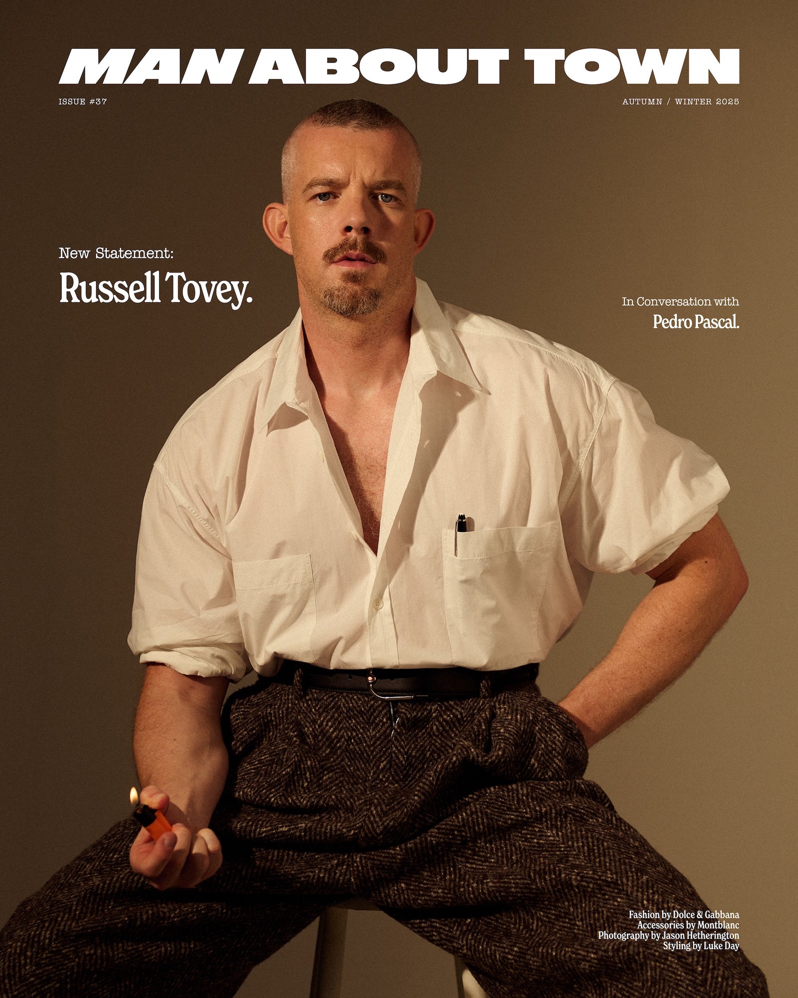 Pre-Order: Russell Tovey Covers Man About Town Autumn/Winter 2025 Wearing Montblanc