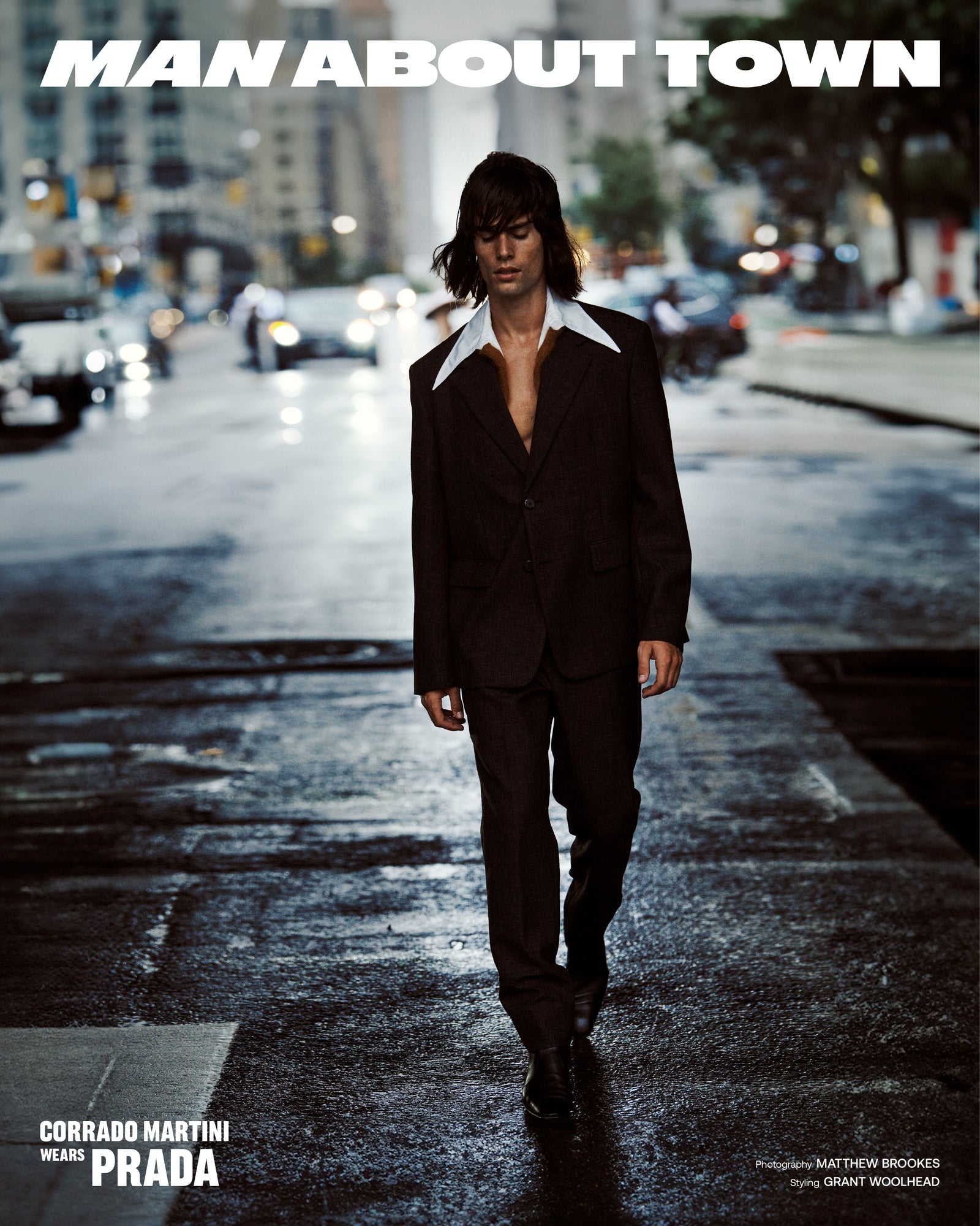 Corrado Martini Covers Man About Town's Autumn/Winter 2023 Issue, Wearing Prada