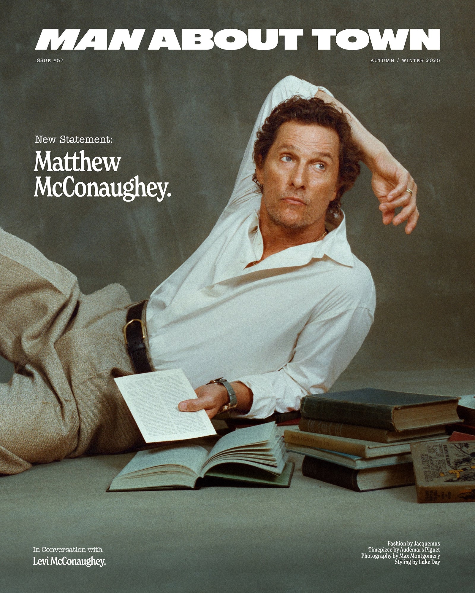 Pre-Order: Matthew McConaughey Covers Man About Town Autumn/Winter 2025 Wearing Jacquemus